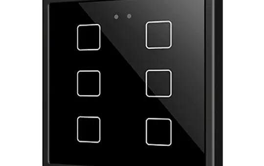 ZENNIO ZVIF70X6A KNX-Tastsensor Flat 70 6-fach | schwarz