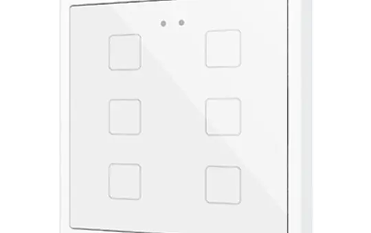 ZENNIO ZVIF70X6W KNX-Tastsensor Flat 70 6-fach | weiß