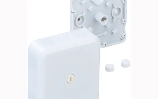 SPELSBERG AP 7 - L Abzweigdose ohne Klemmen mit weißem Oberteil | grau