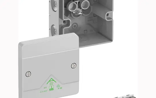 SPELSBERG Abox SLK-2,5² Abzweigkasten m. Kipphebelklemmen Standard, bodenfixierte Klemmen | grau | 2,5 mm²