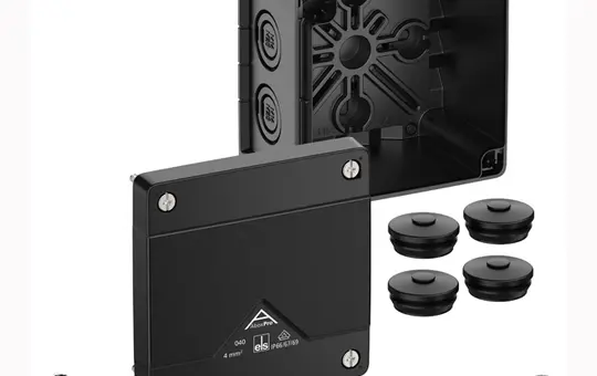 SPELSBERG Abox Pro 040-4²/sw Abzweigkasten m. Steckkl. Standard | schwarz | 4 mm²