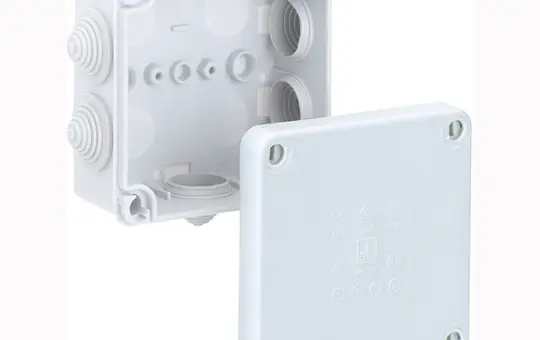 SPELSBERG HP 100-L Abzweigdose mit Stufennippeln Standard | grau | 113 x 113 x 58 mm