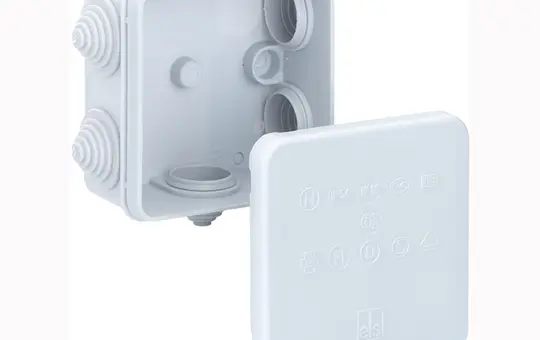 SPELSBERG HP 80-L Abzweigdose mit Stufennippeln Standard | grau | 85 x 85 x 42 mm