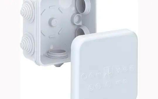 SPELSBERG HP 90-L Abzweigdose mit Stufennippeln Standard | grau | 90 x 90 x 45 mm