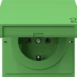 GIRA 4454707 EDV SCHUKO-Steckdose System Fläche Klappdeckel | grün