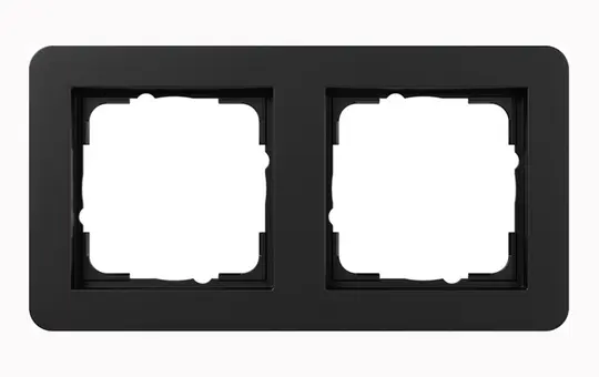 GIRA 0212153 Abdeckrahmen E1 2-fach | schwarz matt