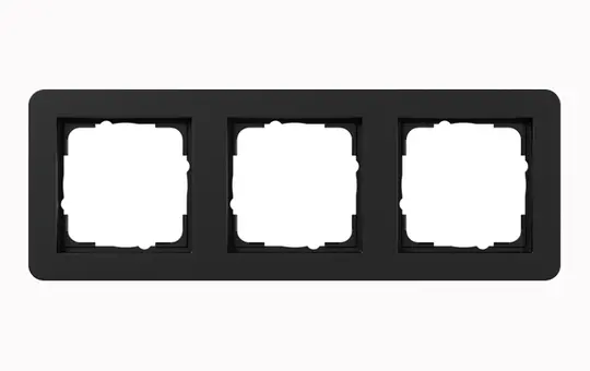 GIRA 0213153 Abdeckrahmen E1 3-fach | schwarz matt