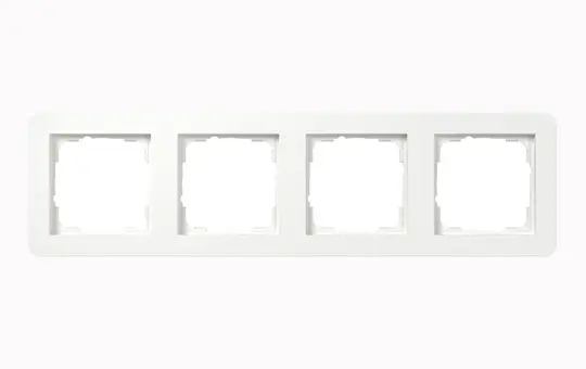 GIRA 0214151 Abdeckrahmen E1 4-fach | reinweiß seidenmatt
