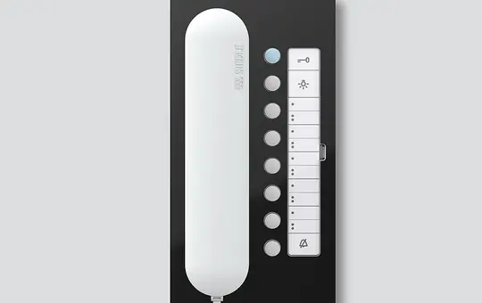 SIEDLE BTC 850-02 SH/W Bus-Telefon für In-Home-Bus Comfort | schwarz-hochglanz/weiß