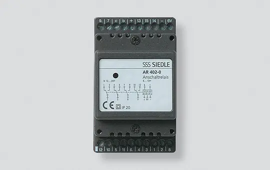 SIEDLE AR 402-0 Anschaltrelais 4 Umschaltkontakten | schwarz