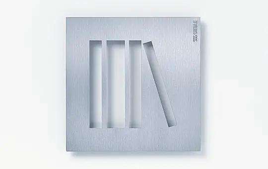 SIEDLE OSP 0001 Orientierungsschild Steel Bibliothek | edelstahl gebürstet