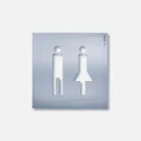 SIEDLE OSP 0012 Orientierungsschild Steel Toilette | edelstahl gebürstet