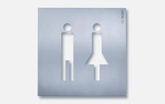 SIEDLE OSP 0012 Orientierungsschild Steel Toilette | edelstahl gebürstet