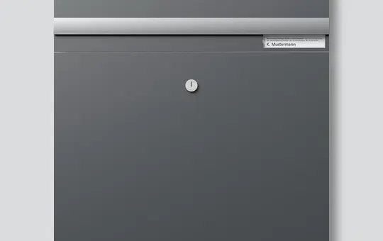 SIEDLE BKM 611-4/4-0 DG Briefkasten-Modul Vario mit Einwurfklappe | dunkelgrau glimmer