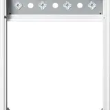 SIEDLE KR 614-1/1 SM Kombirahmen zur Modernisierung 1-fach | silber metallic