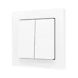 ZENNIO ZS552PB2MW Doppeltaster Soft ZS55 für 2 Binäreingänge | weiß matt