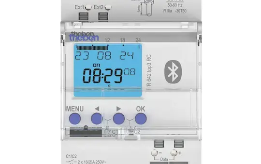 THEBEN TR 642 top3 BLE 12-24V RC Digitale Zeitschaltuhr 2 kanäle, mit Jahres und Astroprogramm, App