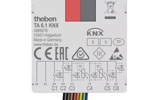 THEBEN TA 6.1 KNX Tasterschnittstelle 6-fach, Binäreingang