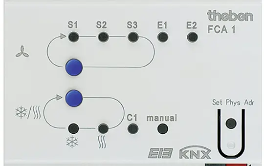THEBEN FCA 1 KNX Fan-Coil Aktor für 2-Rohr-Systeme und 4-Rohr-Systeme, 8 A