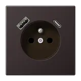 JUNG AL1520F-15CAD internationale Steckdose LS FR/BE, USB-A/C | dark