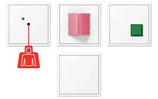 JUNG NRSLS0834WWM Notrufset Serie LS Standard | schneeweiß matt