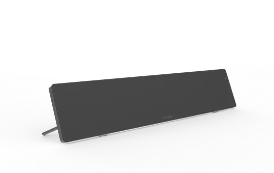 ETHERMA 46377 Arbeitsplatzheizung auf Schreibtisch, 50 W | schwarz | 60x12 cm