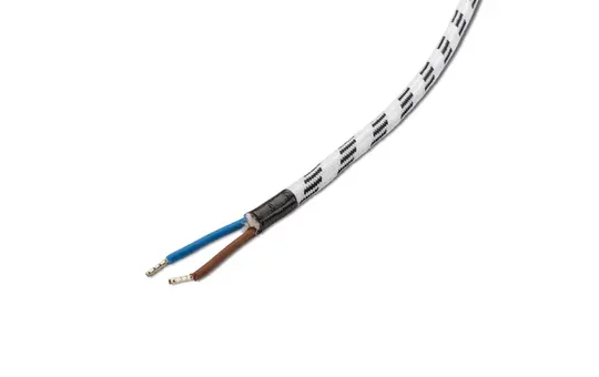 THPG 900534.4 Textilkabel weiß/schwarz