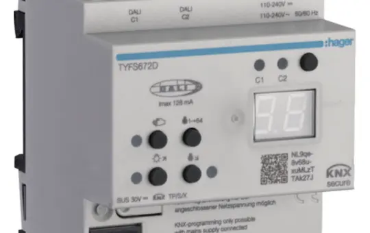 HAGER TYFS672D KNX/DALI-2 Gateway 2-fach