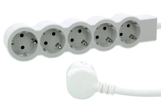 LEGRAND 694555 Steckdosenleiste 5 Steckdosen, flach | ultraweiß/grau | 1,5 m
