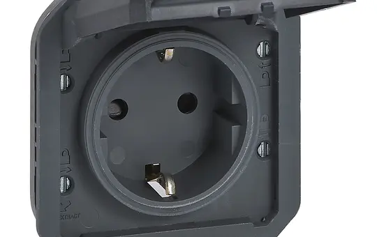LEGRAND 069839L Einsatz SCHUKO-Steckdose Plexo New 1-fach, erhöhter Berührungsschutz | anthrazit