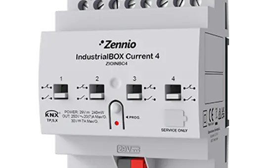 ZENNIO ZIOINBC4 KNX-Schaltaktor IndustrialBOX 4-fach, 20 A C-Last