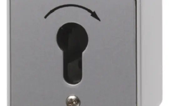 BERKER 4448 Schlüsseltaster AP Druckguss IP44 für Profil-Halbzylinder