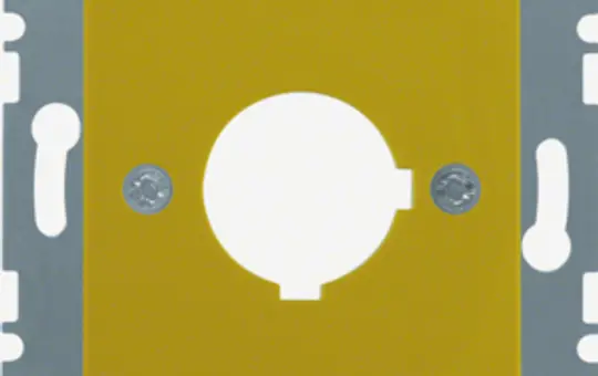 BERKER 143207 Zentralplatte mit Einbauöffnung S.1/B.3/B.7 für Melde und Befehlsgerät | polarweiß glänzend | Ø 22,5 mm