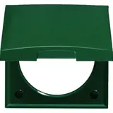 BERKER 918282570 Abdeckrahmen Integro Flow 1-fach mit Klappdeckel | grün glänzend