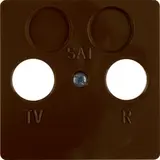 BERKER 148601 Antennenabdeckung Arsys 2-fach | braun glänzend