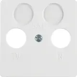 BERKER 148609 Antennenabdeckung Arsys 2-fach | polarweiß glänzend