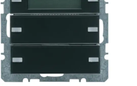 BERKER 75662726 KNX-Tastsensor Q.1/Q.3/Q.7 2-fach, Temperaturregler, Display | anthrazit samt