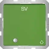 BERKER 41516013 EDV-Steckdose Q.1/Q.3 SV, Klappdeckel, Berührungsschutz, LED | grün matt