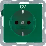 BERKER 47236003 EDV-Steckdose Q.1/Q.3 SV, Berührungsschutz | grün samt