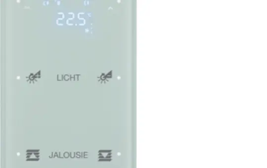 BERKER 75642150 Touch-Sensor Glas R.3 2-fach, Temperaturregler, konfiguriert | glas polarweiß