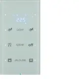 BERKER 75643150 Touch-Sensor Glas R.3 3-fach, Temperaturregler, konfiguriert | glas polarweiß