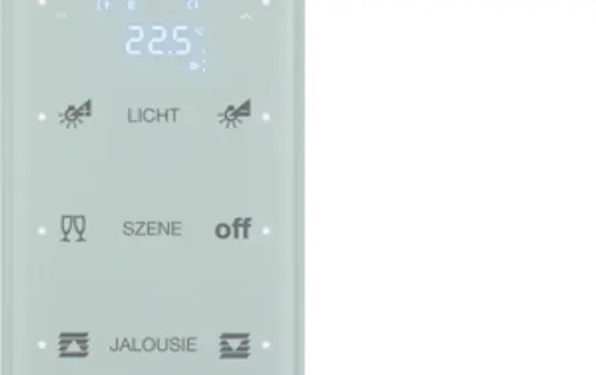 BERKER 75643150 Touch-Sensor Glas R.3 3-fach, Temperaturregler, konfiguriert | glas polarweiß