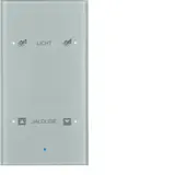 BERKER 75142134 KNX-Tastsensor Glas 2-fach, Komfort, konfiguriert | glas alu