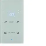 BERKER 75642130 KNX-Tastsensor Glas 2-fach, RTR, konfiguriert | glas polarweiß