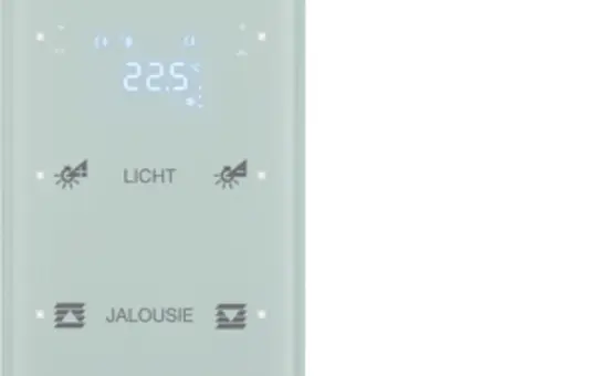BERKER 75642130 KNX-Tastsensor Glas 2-fach, RTR, konfiguriert | glas polarweiß