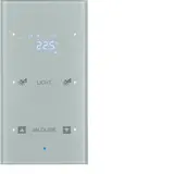 BERKER 75642134 KNX-Tastsensor Glas 2-fach, RTR, konfiguriert | glas alu