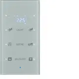 BERKER 75643134 KNX-Tastsensor Glas 3-fach, Temperaturregler, konfiguriert | glas alu