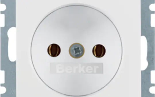 BERKER 6167031909 internationale Steckdose S/B ohne Schutzkontakt | polarweiß matt
