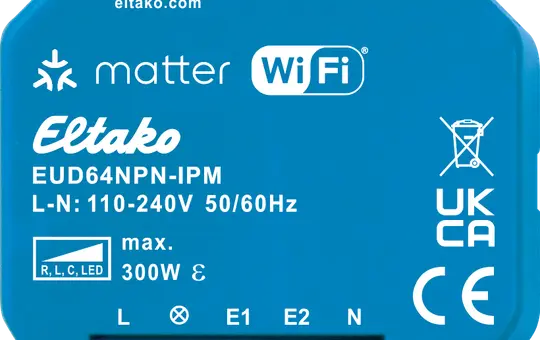 ELTAKO EUD64NPN-IPM Matter-Universaldimmer UP 300 W, optional EnOcean