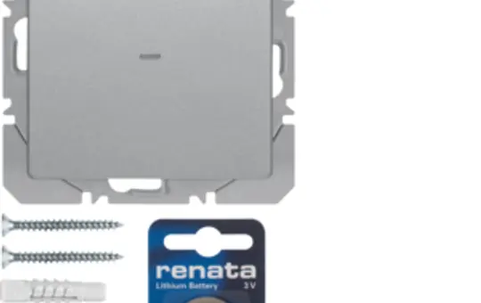 BERKER 85655224 KNX-RF-Wandsender flach Q.1/Q.3 1-fach | aluminium